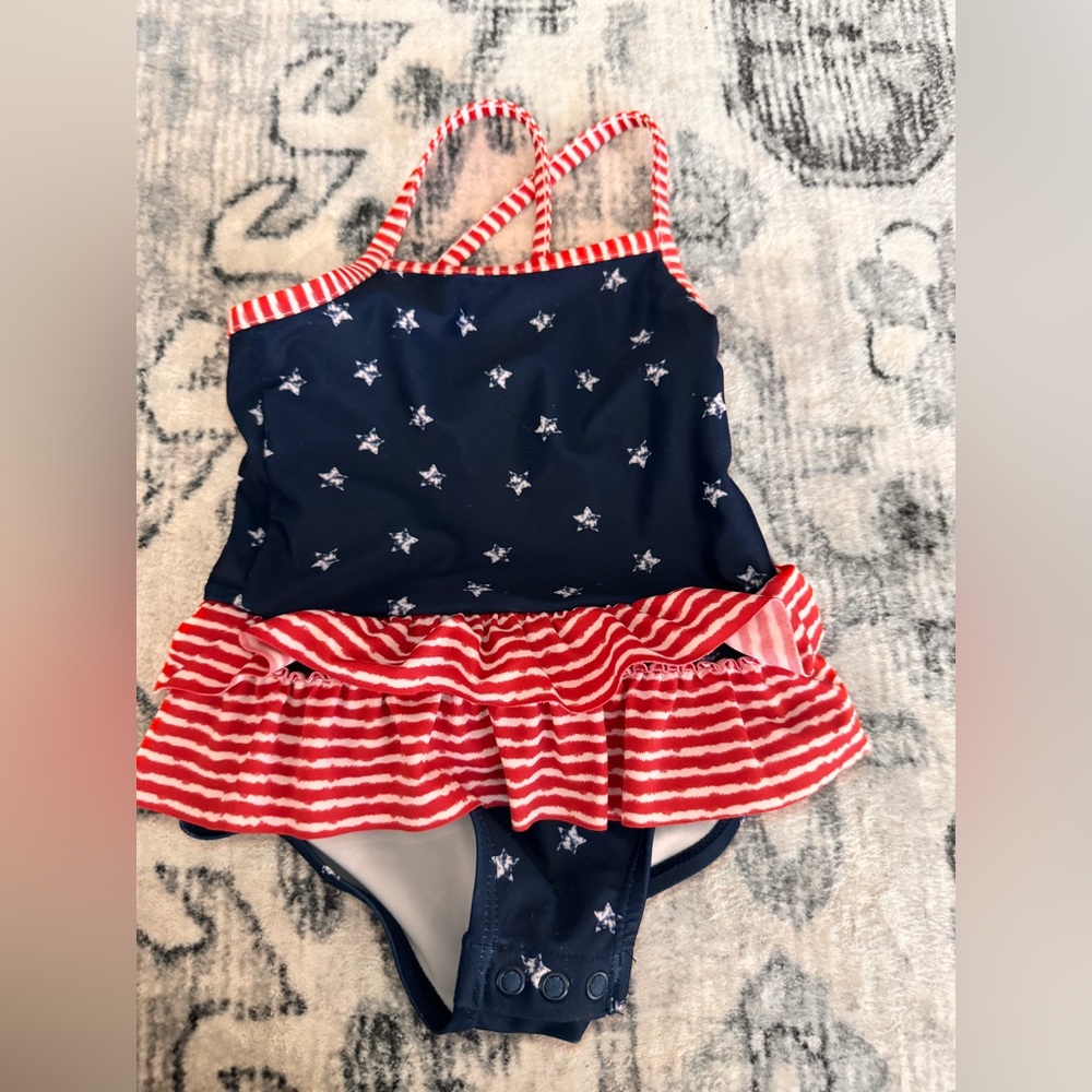 Baby girls stars and stripess swimsuit